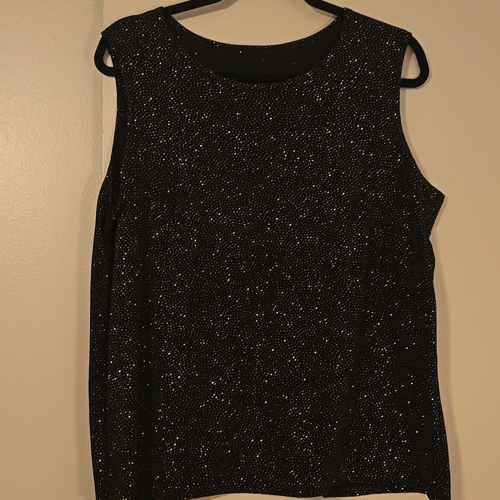 Lane Bryant Black and Gold Intimates Sparkly Top Size 18/20